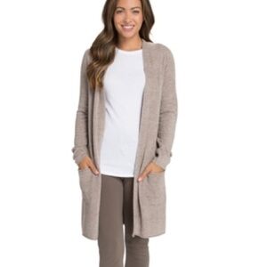 Barefoot dreams cozychic lite taupe cardigan sweater